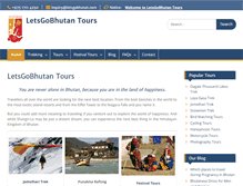 Tablet Screenshot of letsgobhutan.com